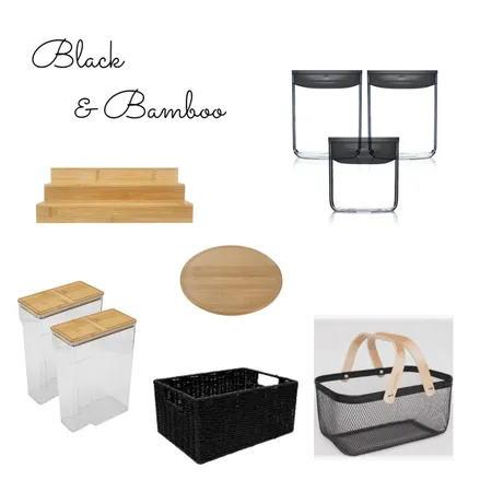 Black & Bamboo pantry Interior Design Mood Board by KristenB on Style Sourcebook