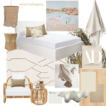 Natural Contemporary Bedroom Interior Design Mood Board by Sage & Cove on Style Sourcebook