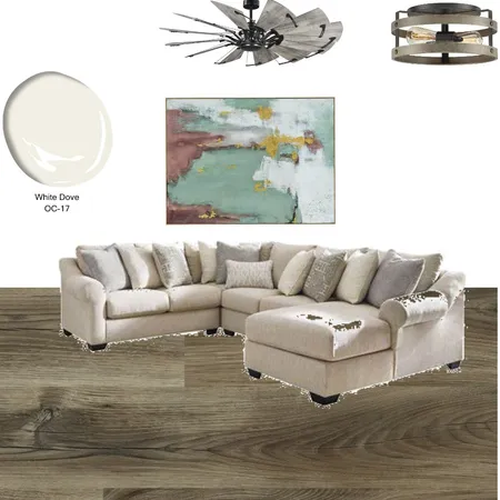 Lakehouse Living Room w/grey ceiling fan Interior Design Mood Board by memphisbelletn on Style Sourcebook