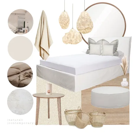 Natural contemporary bedroom Interior Design Mood Board by shaddocklightrestoration on Style Sourcebook