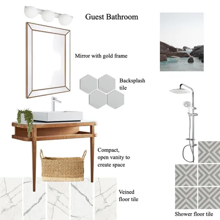 Ryan 3 Guest Bathroom Interior Design Mood Board by STK on Style Sourcebook