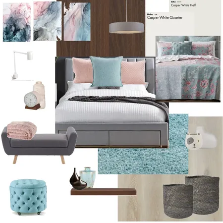 grey monochrome master bed Interior Design Mood Board by Ruth Fisher on Style Sourcebook