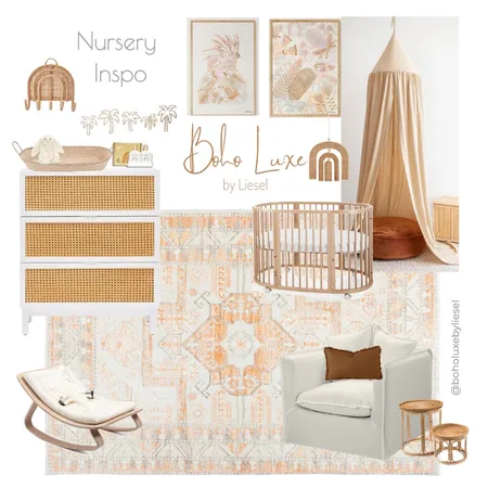 Boholuxe by Liesel - Nursery Inspo Interior Design Mood Board by BoholuxebyLiesel on Style Sourcebook