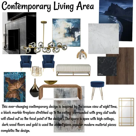Contemporary Living Area Interior Design Mood Board by DD interiors on Style Sourcebook