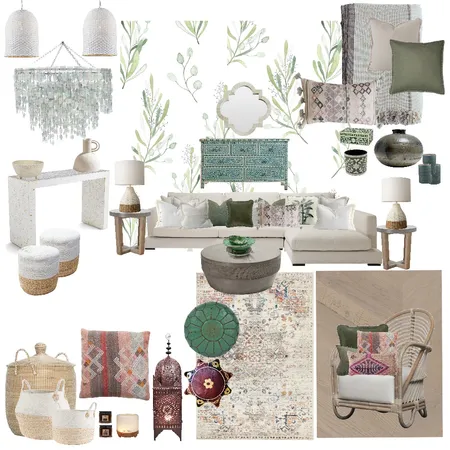 Natural Contemporary Moroccan Living MoodBoard Interior Design Mood Board by Earthkeeper on Style Sourcebook