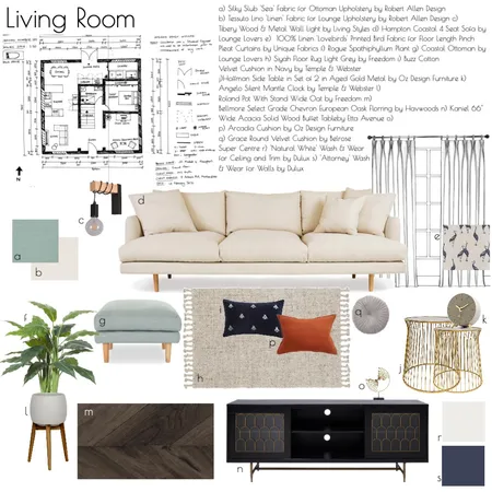 Living Room BRIGID KRAUSE Interior Design Mood Board by brigid on Style Sourcebook