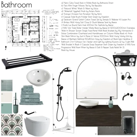 Bathroom BRIGID KRAUSE Interior Design Mood Board by brigid on Style Sourcebook