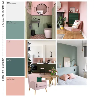 Complimentary - Green & Pink Interior Design Mood Board by Minymints on Style Sourcebook