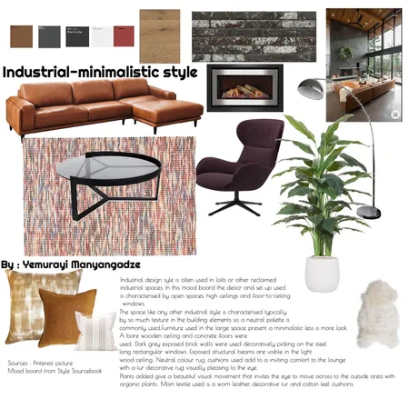 Industrial-Minimalistic Style Interior Design Mood Board by Yemurayi Alice Manyangadze on Style Sourcebook