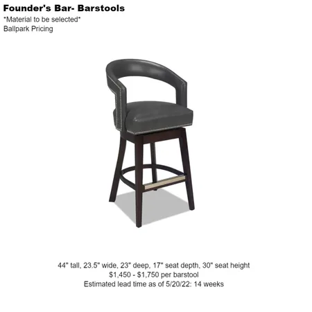 BDCC Founder's Bar Barstools Interior Design Mood Board by Intelligent Designs on Style Sourcebook