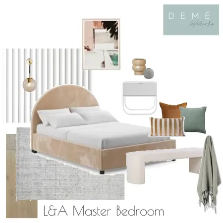 L&A Master Bedroom Interior Design Mood Board by Demé Interiors on Style Sourcebook