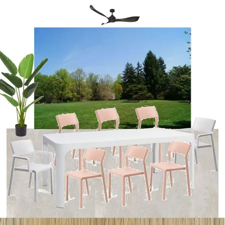 Alfresco - 6 pink & 2 white chairs Interior Design Mood Board by Booth on Style Sourcebook