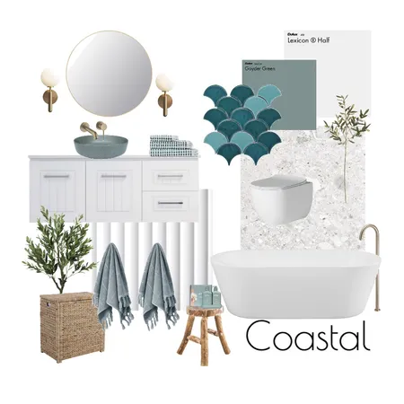 Coastal Bathroom Interior Design Mood Board by Emma Dickson Designs on Style Sourcebook