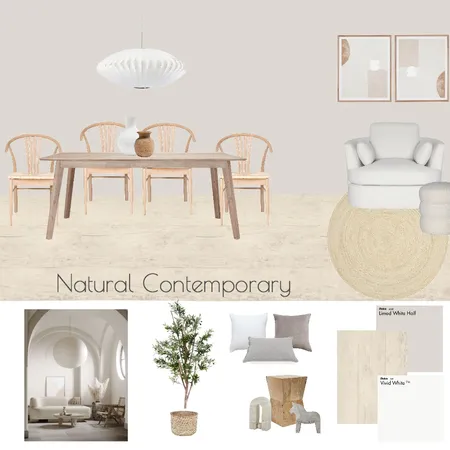 Natural Contemporary Dining Room Interior Design Mood Board by Stacey Newman Designs on Style Sourcebook