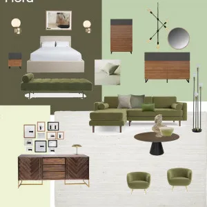 green monochrome Interior Design Mood Board by allison frantz on Style Sourcebook