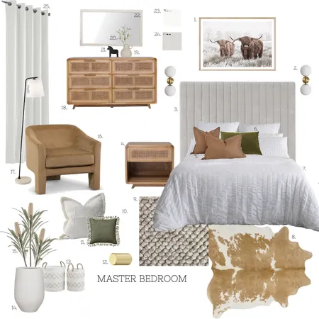 Australiana Master Bedroom Interior Design Mood Board by DKB PROJECTS on Style Sourcebook
