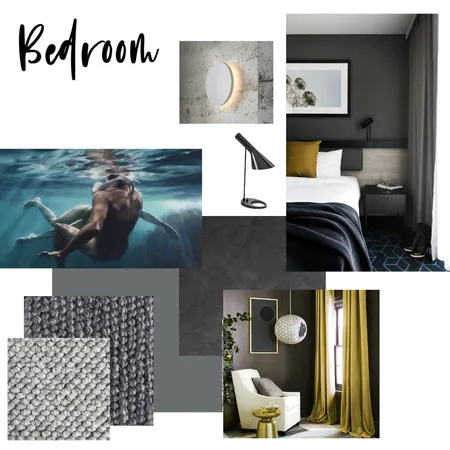 Bedroom - Dark Gray Interior Design Mood Board by LG Interior Design on Style Sourcebook