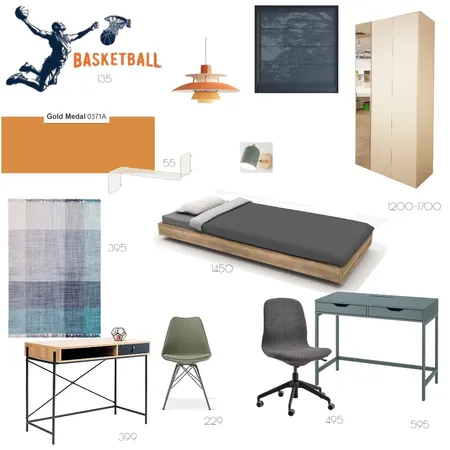 החדר של עומר Interior Design Mood Board by michalwk on Style Sourcebook
