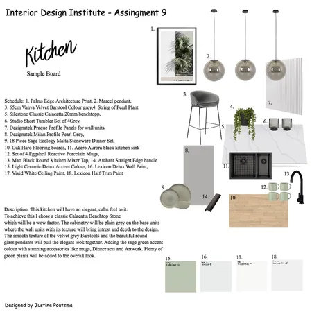 kitchen Sample Board Interior Design Mood Board by Justine P on Style Sourcebook