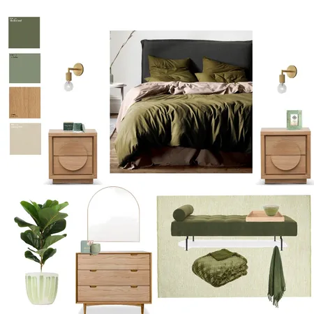 green bedroom Interior Design Mood Board by allison frantz on Style Sourcebook