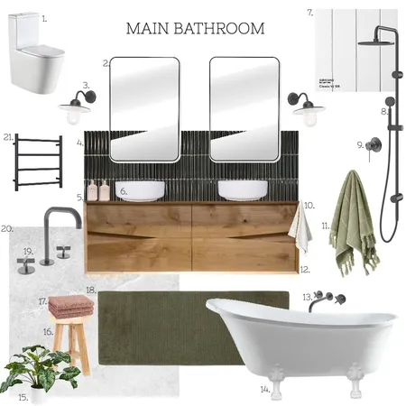 Australiana Bathroom Interior Design Mood Board by DKB PROJECTS on Style Sourcebook