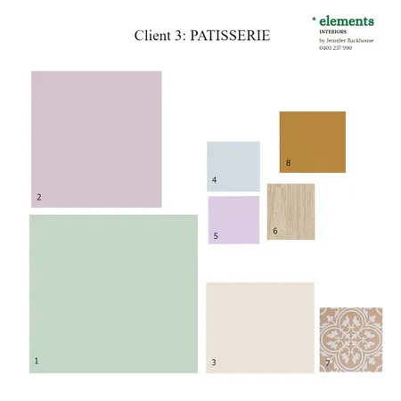 Client 3: Patisserie Interior Design Mood Board by Jennifer Backhouse on Style Sourcebook