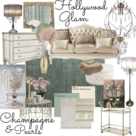 Hollywood Glam Interior Design Mood Board by Incandescent on Style Sourcebook