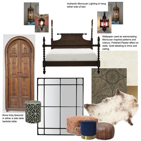 Morocco Inspiration - Bedroom Interior Design Mood Board by Helen Sheppard on Style Sourcebook