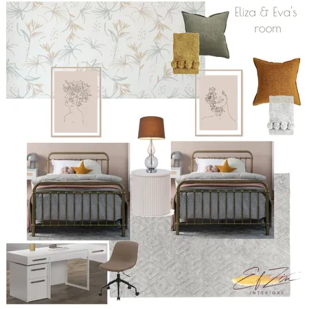 Loula Morris - girls' room 2 Interior Design Mood Board by EF ZIN Interiors on Style Sourcebook
