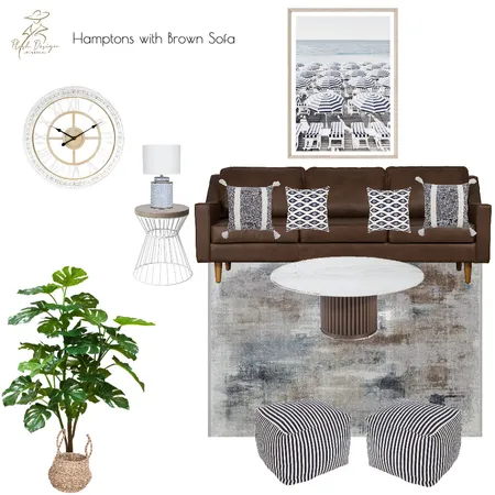 Hamptons with Brown Sofa Interior Design Mood Board by Plush Design Interiors on Style Sourcebook