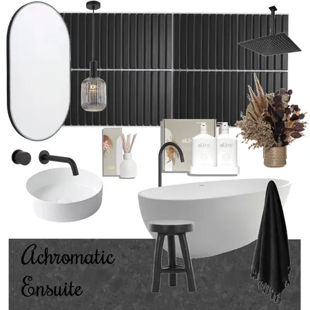 Achromatic Ensuite Interior Design Mood Board by Studio82 on Style Sourcebook