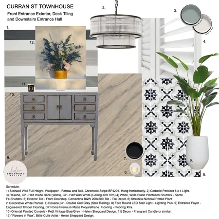 Curran St Townhouse - Front Entrance, Hall and Patios Interior Design Mood Board by Helen Sheppard on Style Sourcebook