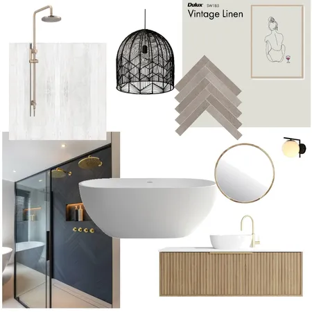 Bathroom Moody Wall Option 2 Interior Design Mood Board by astuparich@gmail.com on Style Sourcebook