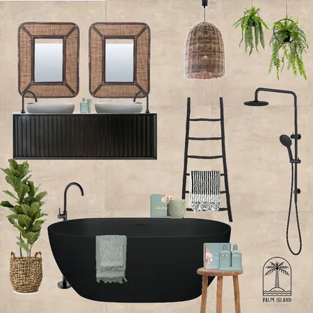 Dark bathroom example Interior Design Mood Board by Palm Island Interiors on Style Sourcebook