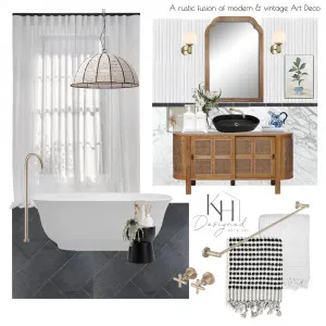 deco bathroom Interior Design Mood Board by KH Designed on Style Sourcebook
