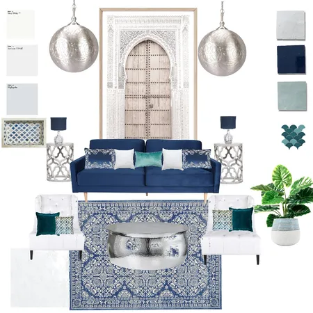 Moroccan Living Room Interior Design Mood Board by Darla Sweezey on Style Sourcebook