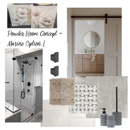 Powder Room Concept - Marine Option 1 Interior Design Mood Board by Jule Design & Interiors on Style Sourcebook