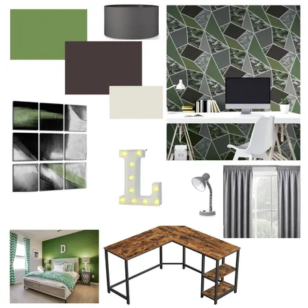teen green large room with given wardrobe Interior Design Mood Board by kellyk on Style Sourcebook
