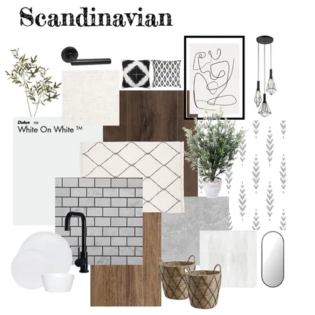 Scandinavian Flat Lay Material Board Interior Design Mood Board by angelahill on Style Sourcebook