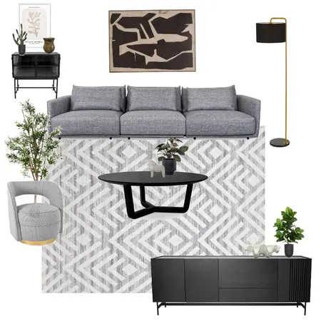 Moody Living Room Interior Design Mood Board by The Rug Collection on Style Sourcebook