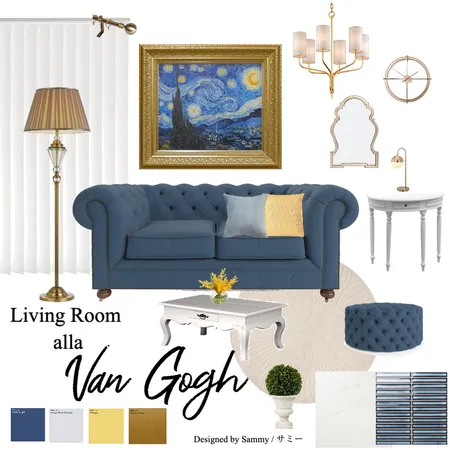 Living Room alla Van Gogh Interior Design Mood Board by Sammy Funayama on Style Sourcebook
