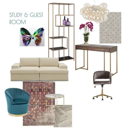 GUEST AND STUDY ROOM Interior Design Mood Board by KristinaWolff on Style Sourcebook
