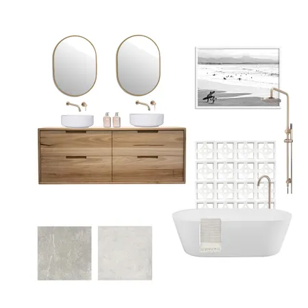 Coastal Bathroom Interior Design Mood Board by Eastside Studios on Style Sourcebook