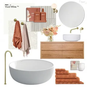 Modern Terracotta Bathroom Interior Design Mood Board by Sherman_Collective on Style Sourcebook