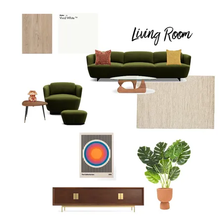 Newcastle West Unit Living Room 1970s Interior Design Mood Board by miaconway on Style Sourcebook