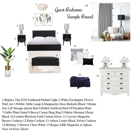 Guest bedroom Interior Design Mood Board by Getrude K on Style Sourcebook