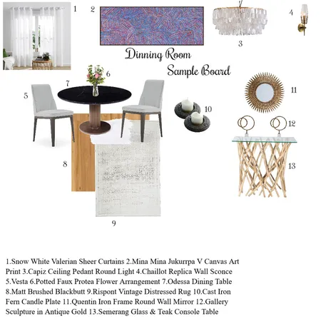 Dinning Room Interior Design Mood Board by Getrude K on Style Sourcebook