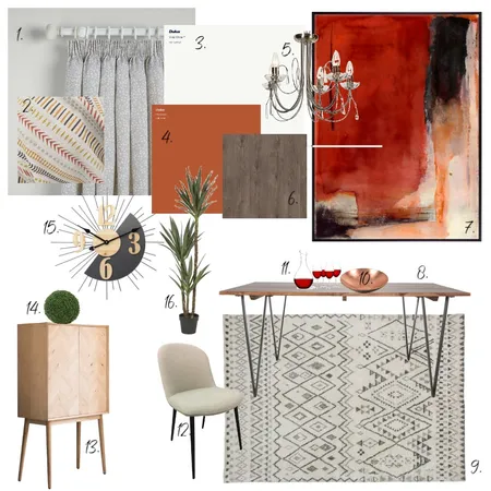 Module 9 Dining Room Interior Design Mood Board by Lien on Style Sourcebook