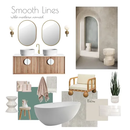 Smooth Lines Bathroom Interior Design Mood Board by Sharna Seymour on Style Sourcebook