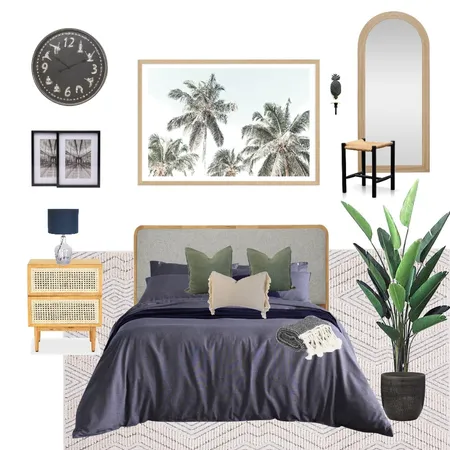 Masculine Coastal Bedroom Interior Design Mood Board by aartilyall on Style Sourcebook